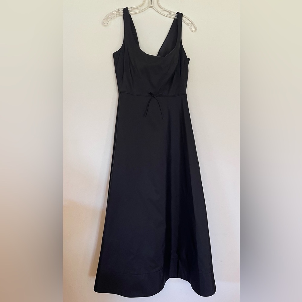 J. Crew Vintage‎ Black Midi Dress 100% Silk Pin-Up Rockabilly 50's Style Classic
